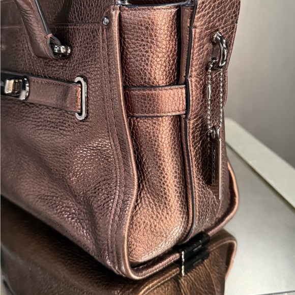 Coach Swagger 27 Carryall Metallic Bronze 34816 EUC - Picture 2 of 8